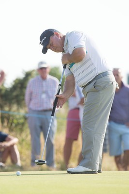 250714 -  The Senior Open Championship, Royal Porthcawl Golf Club, Wales - Ian Woosnam of Wales putts on the 13th green