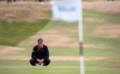 270714 -  The Senior Open Championship, Royal Porthcawl Golf Club, Wales - Bernhard Langer during the final round of the Senior Open at Royal Porthcawl Golf Club