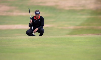 270714 -  The Senior Open Championship, Royal Porthcawl Golf Club, Wales - Bernhard Langer during the final round of the Senior Open at Royal Porthcawl Golf Club