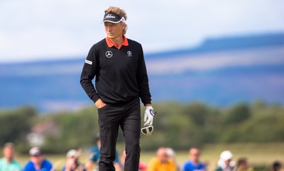 270714 -  The Senior Open Championship, Royal Porthcawl Golf Club, Wales - Bernhard Langer during the final round of the Senior Open at Royal Porthcawl Golf Club