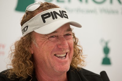 230714 -  The Senior Open Championship Press Conferences, Royal Porthcawl Golf Club, Wales - Miguel Angel Jimenez of Spain during press conference ahead of the start of the Senior Open Championship at Royal Porthcawl