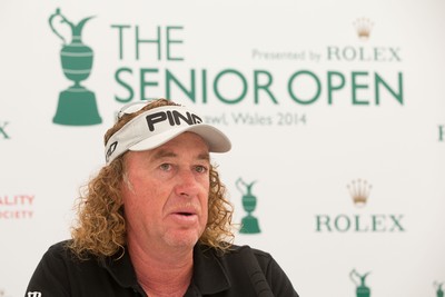 230714 -  The Senior Open Championship Press Conferences, Royal Porthcawl Golf Club, Wales - Miguel Angel Jimenez of Spain during press conference ahead of the start of the Senior Open Championship at Royal Porthcawl