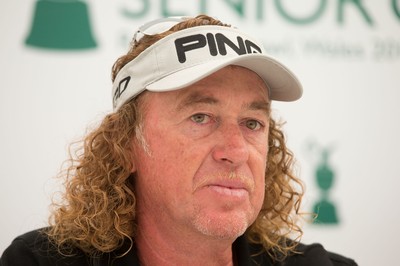 230714 -  The Senior Open Championship Press Conferences, Royal Porthcawl Golf Club, Wales - Miguel Angel Jimenez of Spain during press conference ahead of the start of the Senior Open Championship at Royal Porthcawl