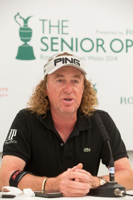 230714 -  The Senior Open Championship Press Conferences, Royal Porthcawl Golf Club, Wales - Miguel Angel Jimenez of Spain during press conference ahead of the start of the Senior Open Championship at Royal Porthcawl