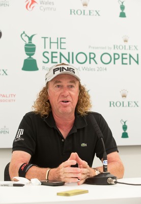 230714 -  The Senior Open Championship Press Conferences, Royal Porthcawl Golf Club, Wales - Miguel Angel Jimenez of Spain during press conference ahead of the start of the Senior Open Championship at Royal Porthcawl