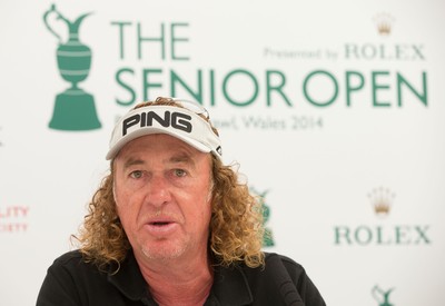 230714 -  The Senior Open Championship Press Conferences, Royal Porthcawl Golf Club, Wales - Miguel Angel Jimenez of Spain during press conference ahead of the start of the Senior Open Championship at Royal Porthcawl