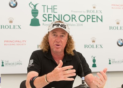 230714 -  The Senior Open Championship Press Conferences, Royal Porthcawl Golf Club, Wales - Miguel Angel Jimenez of Spain during press conference ahead of the start of the Senior Open Championship at Royal Porthcawl