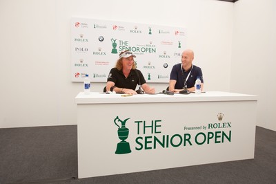 230714 -  The Senior Open Championship Press Conferences, Royal Porthcawl Golf Club, Wales - Miguel Angel Jimenez of Spain during press conference ahead of the start of the Senior Open Championship at Royal Porthcawl