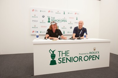 230714 -  The Senior Open Championship Press Conferences, Royal Porthcawl Golf Club, Wales - Miguel Angel Jimenez of Spain during press conference ahead of the start of the Senior Open Championship at Royal Porthcawl