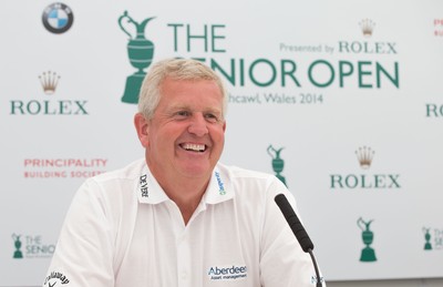 230714 -  The Senior Open Championship Press Conferences, Royal Porthcawl Golf Club, Wales - Colin Montgomerie during press conference ahead of the start of the Senior Open Championship at Royal Porthcawl