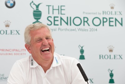 230714 -  The Senior Open Championship Press Conferences, Royal Porthcawl Golf Club, Wales - Colin Montgomerie during press conference ahead of the start of the Senior Open Championship at Royal Porthcawl