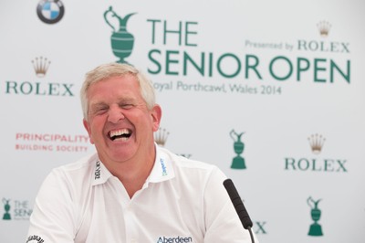 230714 -  The Senior Open Championship Press Conferences, Royal Porthcawl Golf Club, Wales - Colin Montgomerie during press conference ahead of the start of the Senior Open Championship at Royal Porthcawl