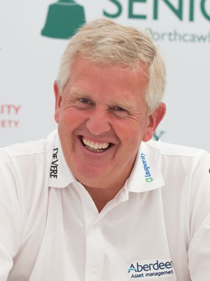 230714 -  The Senior Open Championship Press Conferences, Royal Porthcawl Golf Club, Wales - Colin Montgomerie during press conference ahead of the start of the Senior Open Championship at Royal Porthcawl