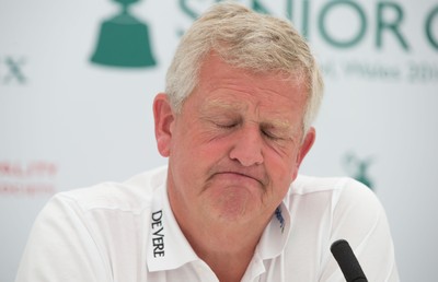 230714 -  The Senior Open Championship Press Conferences, Royal Porthcawl Golf Club, Wales - Colin Montgomerie during press conference ahead of the start of the Senior Open Championship at Royal Porthcawl