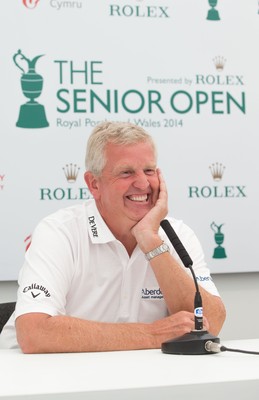 230714 -  The Senior Open Championship Press Conferences, Royal Porthcawl Golf Club, Wales - Colin Montgomerie during press conference ahead of the start of the Senior Open Championship at Royal Porthcawl