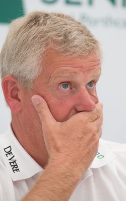 230714 -  The Senior Open Championship Press Conferences, Royal Porthcawl Golf Club, Wales - Colin Montgomerie during press conference ahead of the start of the Senior Open Championship at Royal Porthcawl