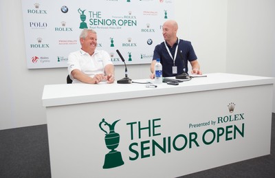 230714 -  The Senior Open Championship Press Conferences, Royal Porthcawl Golf Club, Wales - Colin Montgomerie during press conference ahead of the start of the Senior Open Championship at Royal Porthcawl