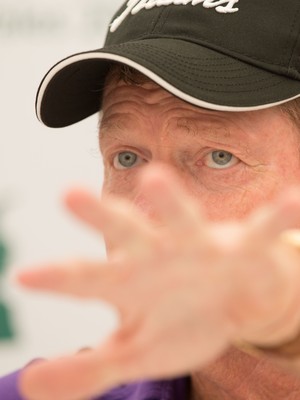 230714 -  The Senior Open Championship Press Conferences, Royal Porthcawl Golf Club, Wales - Tom Watson during press conference ahead of the start of the Senior Open Championship at Royal Porthcawl