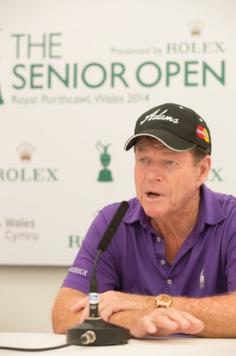 230714 -  The Senior Open Championship Press Conferences, Royal Porthcawl Golf Club, Wales - Tom Watson during press conference ahead of the start of the Senior Open Championship at Royal Porthcawl