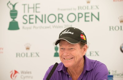 230714 -  The Senior Open Championship Press Conferences, Royal Porthcawl Golf Club, Wales - Tom Watson during press conference ahead of the start of the Senior Open Championship at Royal Porthcawl