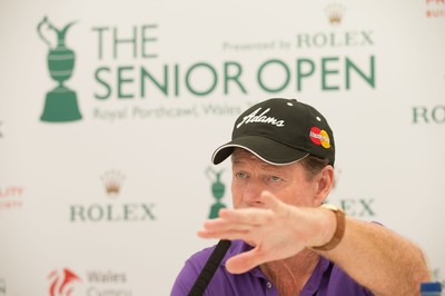 230714 -  The Senior Open Championship Press Conferences, Royal Porthcawl Golf Club, Wales - Tom Watson during press conference ahead of the start of the Senior Open Championship at Royal Porthcawl