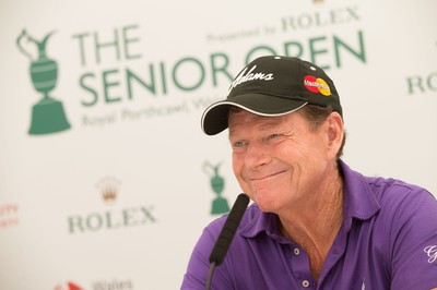 230714 -  The Senior Open Championship Press Conferences, Royal Porthcawl Golf Club, Wales - Tom Watson during press conference ahead of the start of the Senior Open Championship at Royal Porthcawl