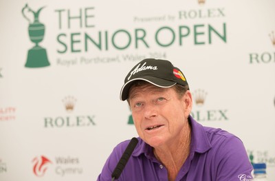 230714 -  The Senior Open Championship Press Conferences, Royal Porthcawl Golf Club, Wales - Tom Watson during press conference ahead of the start of the Senior Open Championship at Royal Porthcawl