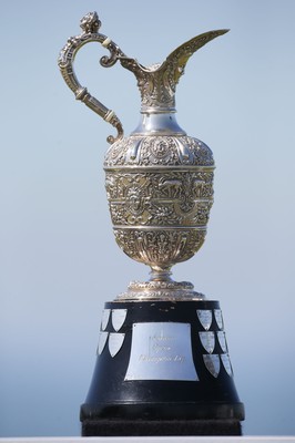 220714 -  The Senior Open Pro Am Competition, Royal Porthcawl Golf Club, Wales - The Senior Open Trophy 