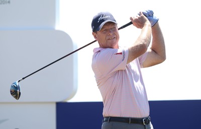 220714 -  The Senior Open Pro Am Competition, Royal Porthcawl Golf Club, Wales - Tom Watson of the USA tees off at the third during the Pro Am Tournament played ahead of the start of the Senior Open 2014 