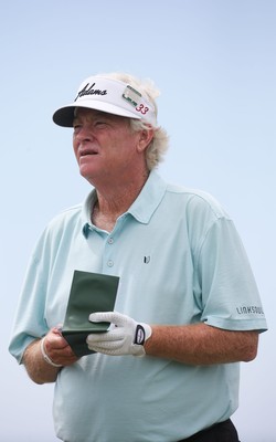 220714 -  The Senior Open Pro Am Competition, Royal Porthcawl Golf Club, Wales - Mark Wiebe of the USA during the Pro Am Tournament played ahead of the start of the Senior Open 2014 