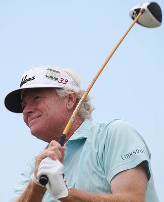 220714 -  The Senior Open Pro Am Competition, Royal Porthcawl Golf Club, Wales - Mark Wiebe of the USA during the Pro Am Tournament played ahead of the start of the Senior Open 2014 