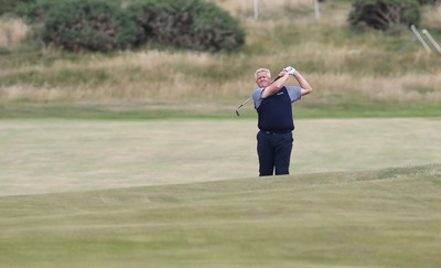 220714 -  The Senior Open Pro Am Competition, Royal Porthcawl Golf Club, Wales - Colin Montgomerie during the Pro Am Tournament played ahead of the start of the Senior Open 2014 