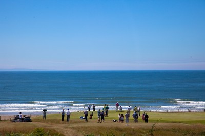 220714 -  The Senior Open Pro Am Competition, Royal Porthcawl Golf Club, Wales - A general view of the Ryal Porthcawl Golf course during the Pro Am competition ahead of the The Senior Open 2014 