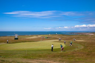 220714 -  The Senior Open Pro Am Competition, Royal Porthcawl Golf Club, Wales - A general view of the Ryal Porthcawl Golf course during the Pro Am competition ahead of the The Senior Open 2014 