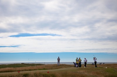 220714 -  The Senior Open Pro Am Competition, Royal Porthcawl Golf Club, Wales - A general view of the Ryal Porthcawl Golf course during the Pro Am competition ahead of the The Senior Open 2014 