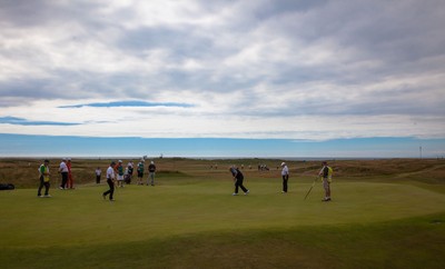 220714 -  The Senior Open Pro Am Competition, Royal Porthcawl Golf Club, Wales - A general view of the Ryal Porthcawl Golf course during the Pro Am competition ahead of the The Senior Open 2014 