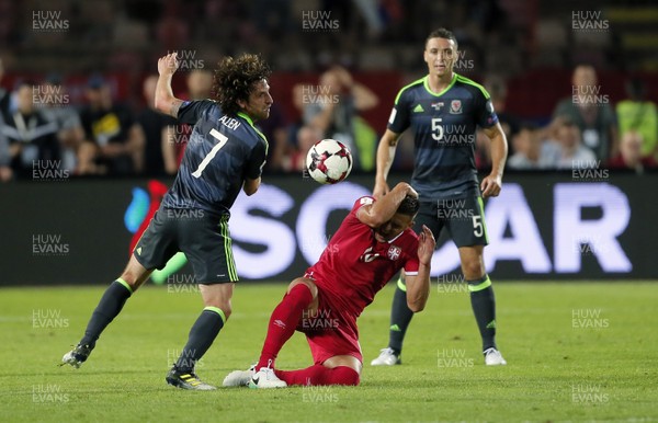 110617 Serbia v Wales Joe Allen, Dusan Tadic and  James Chester 