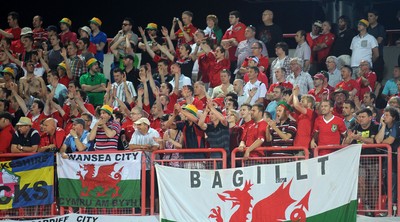 110912 - Serbia v Wales - 2014 World Cup Qualifier -Wales fans