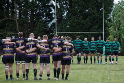 260425 - Seven Sisters v Crynant - Admiral National League 4 West Central - A minute's silence before the match