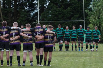 260425 - Seven Sisters v Crynant - Admiral National League 4 West Central - A minute's silence before the match