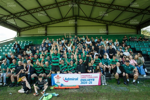 260425 - Seven Sisters v Crynant - Admiral National League 4 West Central - Seven Sisters celebrate winning the league