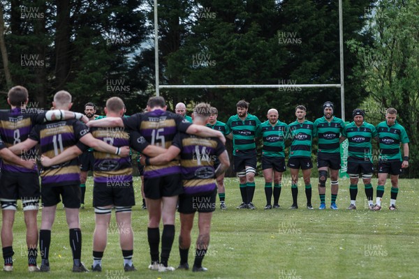 260425 - Seven Sisters v Crynant - Admiral National League 4 West Central - A minute's silence before the match