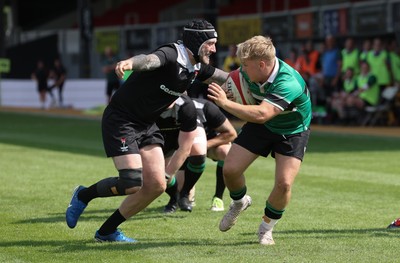 100525 - Seven Sisters v Gwernyfed, Mens Division 4 Cup Final - Dylan Skyrme of Gwernyfed is tackled short of the line