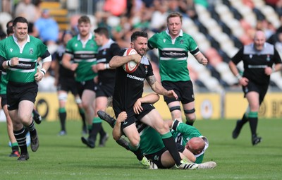 100525 - Seven Sisters v Gwernyfed, Mens Division 4 Cup Final - Kyle Davies of Seven Sisters is tackled