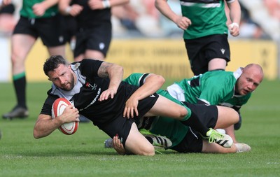 100525 - Seven Sisters v Gwernyfed, Mens Division 4 Cup Final - Kyle Davies of Seven Sisters is tackled