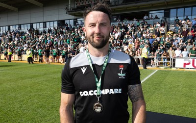 100525 - Seven Sisters v Gwernyfed, Mens Division 4 Cup Final - Seven Sisters captain Kyle Davies with his player of the match award