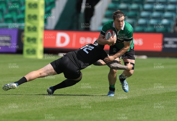 100525 - Seven Sisters v Gwernyfed, Mens Division 4 Cup Final - Will Eckley of Gwernyfed is tackled by Mike Smith of Seven Sisters