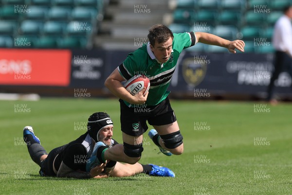 100525 - Seven Sisters v Gwernyfed, Mens Division 4 Cup Final - Will Eckley of Gwernyfed is tackled by Mike Smith of Seven Sisters