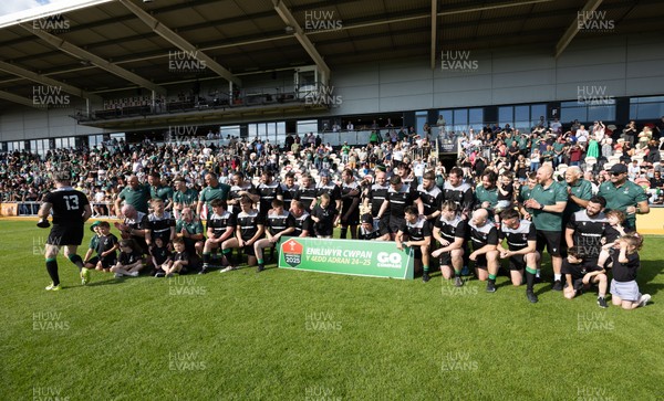 100525 - Seven Sisters v Gwernyfed, Mens Division 4 Cup Final - Seven Sisters celebrate as they lift the Division 4 trophy after beating Seven Sisters in the Final