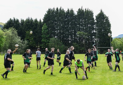 110524 - Seven Sisters v Pantyffynnon - Admiral National League 5 West Central - Seven Sisters warm-up ahead of the match against Pantyffynnon